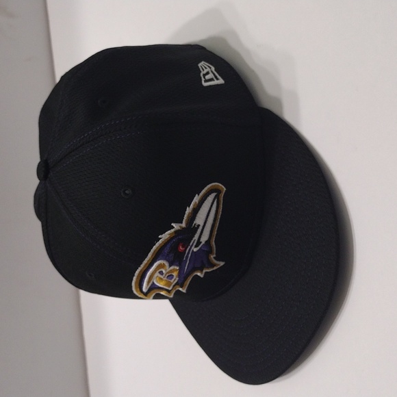 1996 Baltimore Ravens New Era 59FIFTY. Size 7 7/8 Fitted Hat Cap Black NFL 100 - Picture 4 of 11